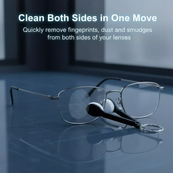 Portable Eyeglass Cleaning Tongs with Keychain